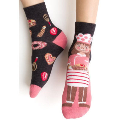 Dievčenské nerovnaké ponožky Cukrárka