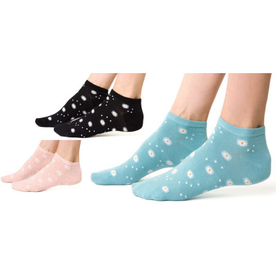 Dámske ponožky Margarétky - 3 páry