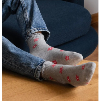 Dievčenské ponožky Ružové kvetinky