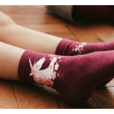 Dievčenské ponožky Jednorožec 014